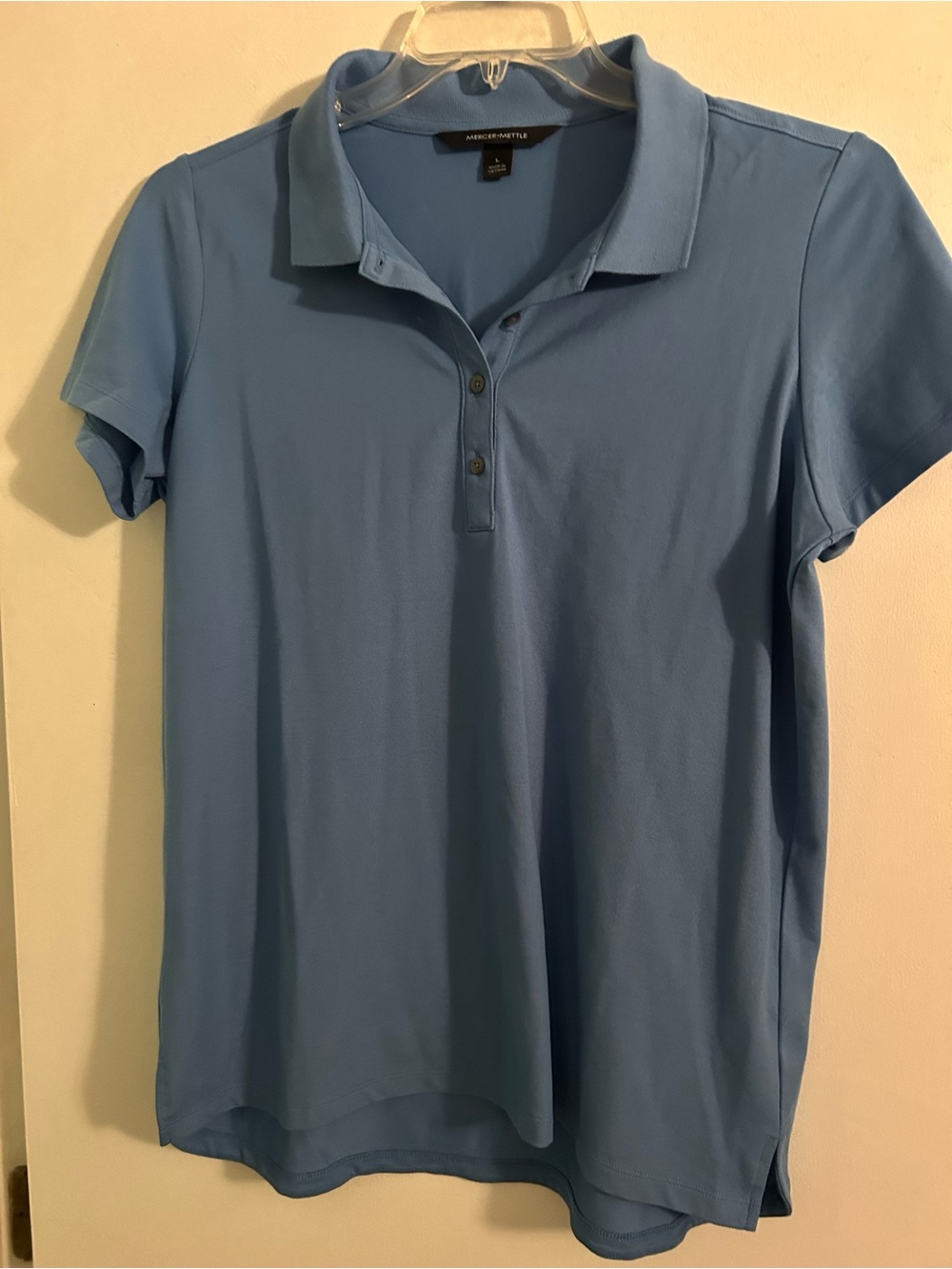 Light Blue Short-Sleeve Polo Top by Mercer & Mettle